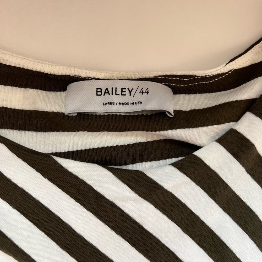 Bailey 44 Mandrill Dress White Black Striped NWT Size Large - Picture 3 of 6